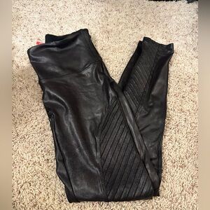 Spanx Black Faux Leather Leggings